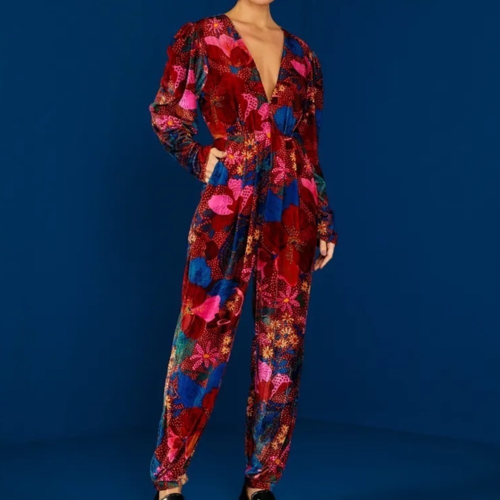 Farm Rio Anthropologie Wild Life Jumpsuit XS - Picture 2 of 8